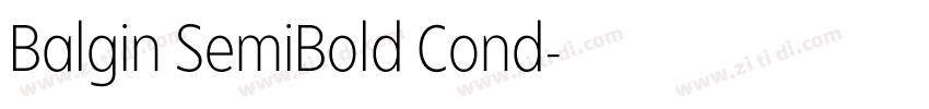 Balgin SemiBold Cond字体转换 Balgin SemiBold Cond字体转换